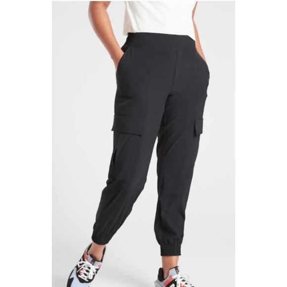 ATHLETA Black Chelsea Utility Jogger Active Athleisure Stretch Pants Women's 4 - Picture 1 of 10